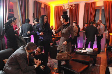 Networking in the AVO Lounge
