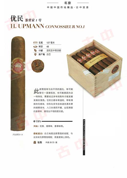 乌普曼(优民)鉴赏家1号 H.Upmann Connossieur No.1