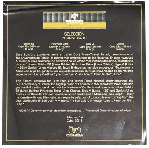 高希霸 50周年旅行套装 Cohiba Selección 50 Aniversario