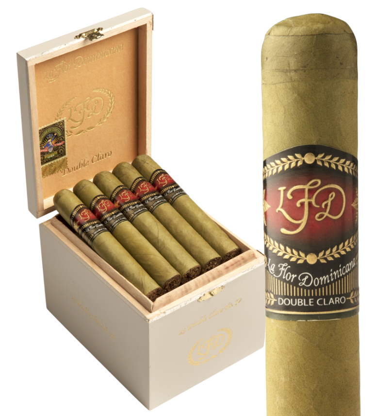 La Flor Dominicana Double Claro Double Claro|多米尼加之花 浅绿茄衣系列(双克拉罗)原木礼盒